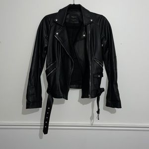 Zara Faux moto leather jacket